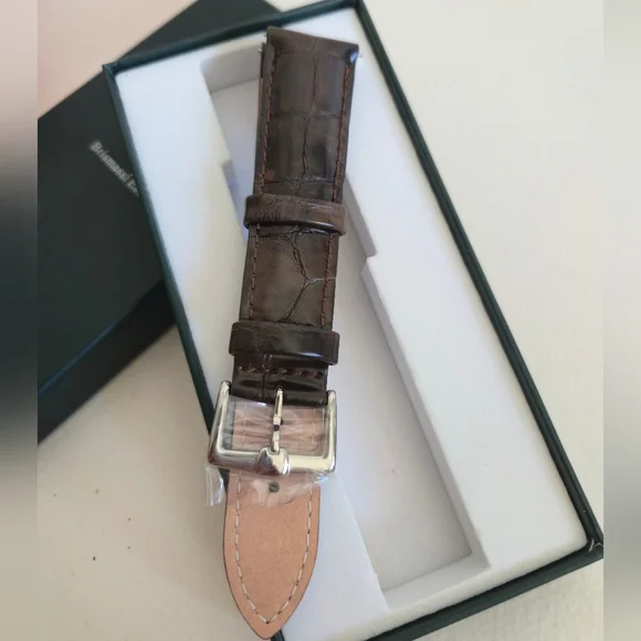 B&E Top Grain Alligator Leather Watch Band 20mm. Quick Release Watch Straps. - Picture 1 of 6